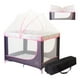 thumbnail image 1 of Cuna Corral Viajero Para Bebé Aeiou Bc001 Con Mosquitero Rosa Estrellas, 1 of 4