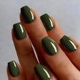 thumbnail image 1 of Uñas postizas JOYVVEW cortas cuadradas color verde esmeralda, 30 piezas, 1 of 7