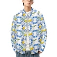 thumbnail image 2 of Summer, Citrus Mediterranean Style Mosaic ,lemon Fruit Pattern Baseball Jersey Fashion Ribbed Sleeve Man Women's Jacket Motion Tops XXS-6XL, 2 of 7