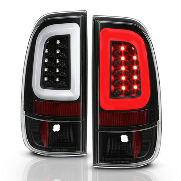 NEW Blk 1997-2003 Ford F150 99-07 F250 F350 SuperDuty LED Tube Tail Lights Lamps
