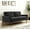 Black, variant on Xukmct 3 Seater Loveseat Sofa with Wood Legs, Upholstered Velvet Sofa Couch Living Room, Home, Apartment, Office, Ivory White