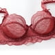 thumbnail image 4 of Gibobby Conjunto de lencería Sujetador + tangas , conjunto de sujetador de ropa interior Sexy de encaje pequeño para espectáculo de pecho grande(Rosa caliente, 70C), 4 of 5