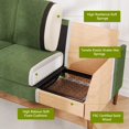 thumbnail image 5 of 88" Loveseat Sofa, Comfy Green Corduroy - Modern Oversized Love Seat with Tool-Free Setup - Ideal for Living Room, Bedroom, Office, 5 of 8