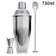 thumbnail image 1 of Juego de 3 piezas de coctelera profesional de acero inoxidable con coctelera de 550 ml/750 ml + taza medidora + cuchara de bar, 1 of 8