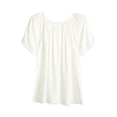 thumbnail image 2 of TaTaai Womens Two Piece Set Off Shoulder Short Sleeve Puff Sleeve Top with Drawstring Waist Straight Leg Pants Solid Soft Breathable Casual Outfit Gift, 2 of 6