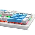 thumbnail image 1 of Wired Mechanical Keyboard, 104-Key Real Mechanical Gaming Keyboard Rainbow Backlit Keyboard Ergonomic Design USB Wired Keyboard for Wins PC Laptop for Game and Office, 1 of 7