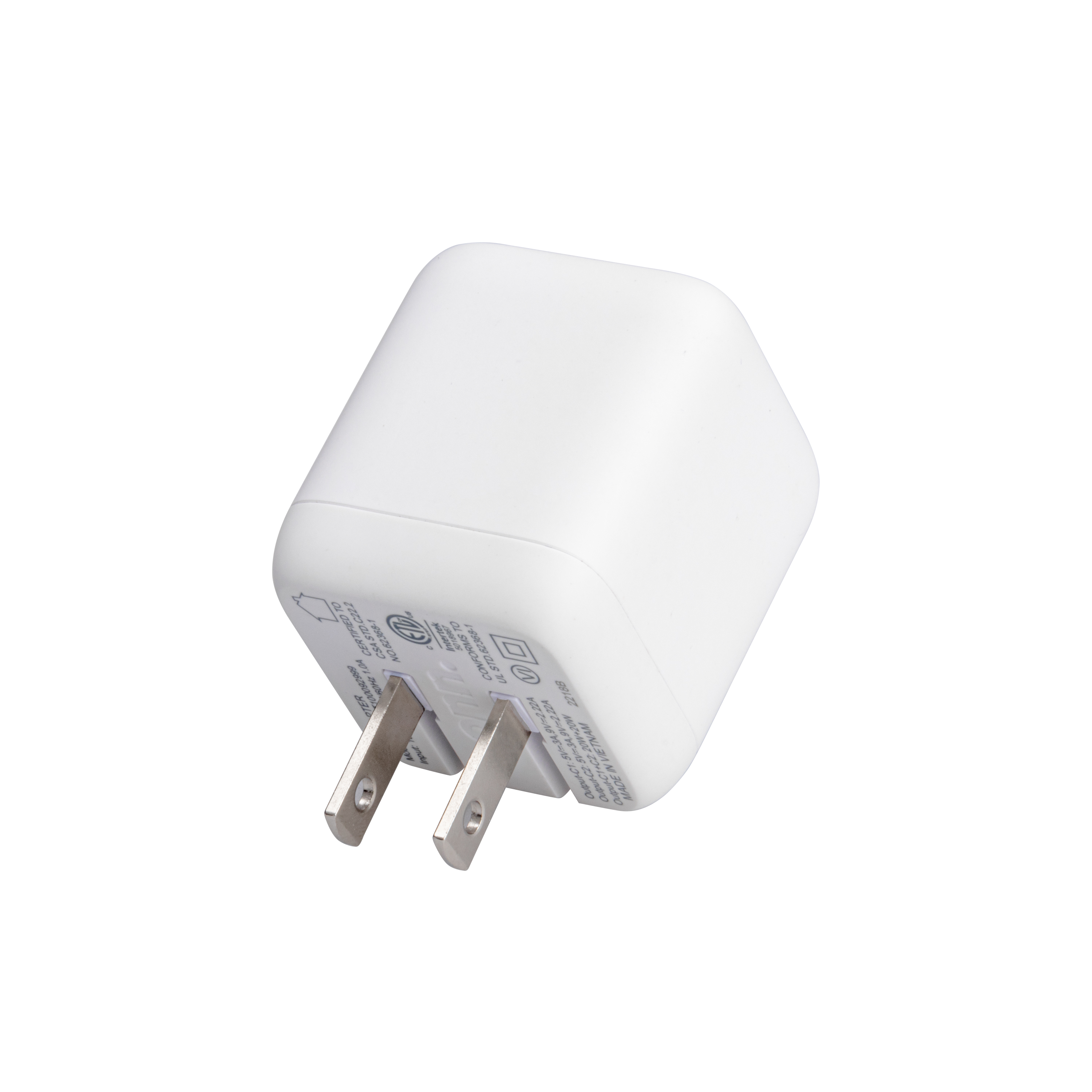 onn 40W Dual USB-C Wall Charger, White photo 4