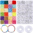 thumbnail image 1 of de polimérica de 6 mm, colgante suelto, anillos para pulseras de bricoje, tobilleras, brazaletes, joyería, pendien 7202 piezas Gloria Cuentas dispersas, 1 of 9