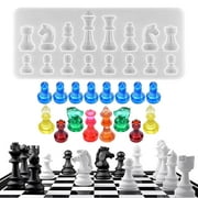 Chess Resin Molds, EEEkit Silicone Resin Chess Molds Jewelry Making Tools, International Chess Silicone Mold Epoxy Resin Craft, Casting Craft Clay Decorating Tools, DIY Handmade Crafting Tool