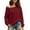 A#Wine, variant on Women's Off Shoulder Loose Long Sleeve Solid Pullover Sweatshirt,Light Blue,Women's Plus Size L