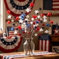 thumbnail image 6 of hulanddfd Artificial Flowers for Outdoors, 15.7" Red White and Blue Flowers with Berry Stems Patriotic Floral Arrangement for 4th of July 250th Anniversary USA Decorations Memorial Day Flowers, 6 of 6
