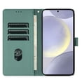 thumbnail image 4 of For Samsung Galaxy S25 FE 5G 6.7" Cartoon Elephant Embossed Strong Magnetic Attachment/Closure, Card Slots/Pocket, With Hand Strap，PU Leather Flip Wallet Case ﻿,Green,For Galaxy S25 FE 5G, 4 of 11