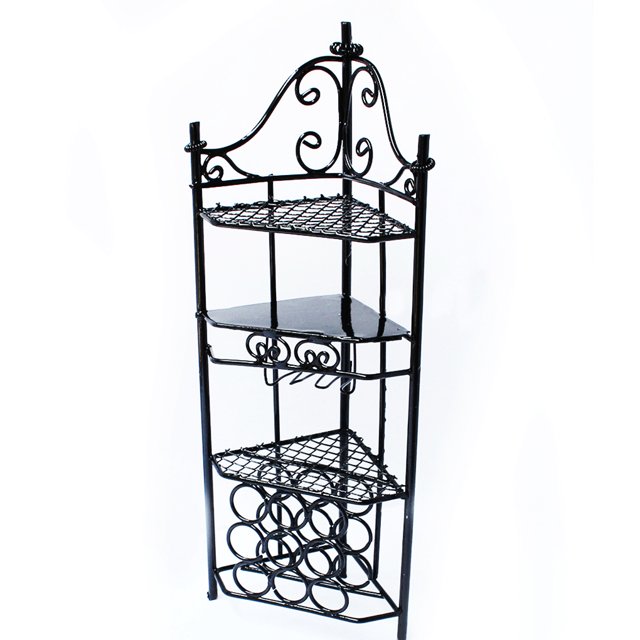 Bewildely Muebles de muñecas Juego de soporte de vino estable creativo Mini decoraciones de casa en miniatura Suministro de casa de juego decorativa casas de muñecas Negro Bewildely FN001909-02