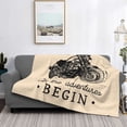 thumbnail image 5 of KLL Let The Adventure Begin Print Fleece Throw Blanket, Horizontal Fleece Bedding Cute Soft Blankets Comfy Fleece Flannel Plush Home Decor for Couch & Bed -50"x40", 5 of 9