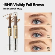 Revlon ColorStay Brow Fantasy, Eyebrow Pencil with Clear Shaping Gel, 002 Soft Brown