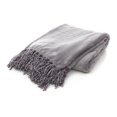 thumbnail image 1 of Gouchee Home Plush Throw Blanket – Silver Ultra-Soft Decorative Couch & Bed Throw with Tassels, 1 of 1
