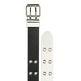thumbnail image 3 of No Boundaries Women's Double Grommet Reversible Belt, Black/White, 3 of 4