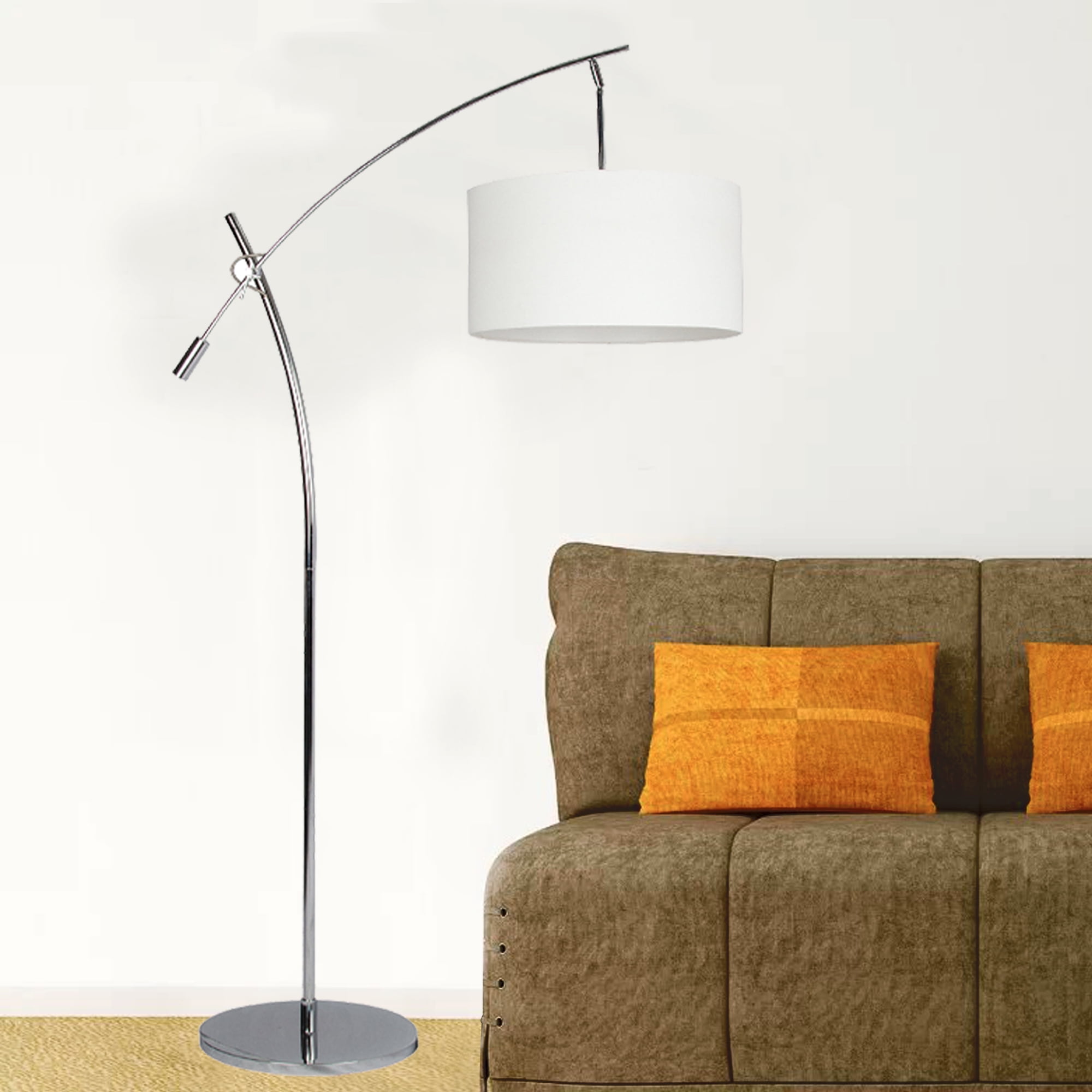 Incadozo 69 High Boom Arc Floor Lamp Chrome Finish