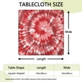 thumbnail image 2 of Colorful Tie Dye Pattern Square Fitted Tablecloth with Elastic Edge,Square Table Cover,Washable Elastic Table Cover for Home Kitchen Party Decor 34"x34", 2 of 6