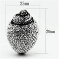 thumbnail image 2 of Luxe Jewelry Designs Women's High Polished Stainless Steel Snail Shell Shaped Ring with Crystals -, 2 of 4