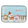 thumbnail image 4 of Merry Christmas Carolers Shih Tzu Black Silver Dish Drying Mat, 4 of 5