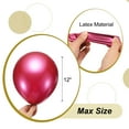 thumbnail image 3 of Uxcell 100 piezas de Globos de Fiesta Rosa/Rosa Metalizado/Tono Rojo Rosa con 2 Rollos de Cinta de 12 Pulgadas Globos de Cumpleaños de Látex, 3 of 5