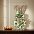 thumbnail image 4 of Clearance! Easter Bunny Wreath for Front Door, Lighted Easter Wreaths with 30 LED Warm Lights, Foldable Bunny Wreaths, Pre-Lit Easter Flower Wreath for Spring Decor, Easter Gifts for Mom Dad Wom Men, 4 of 5
