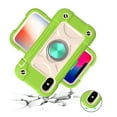 thumbnail image 4 of for iPhone XR Case with Ring Stand, Heavy Duty Military Grade Rugged Shockproof Silicone Rubber Magnetic 360 Ring Kickstand Holder Case for Women Girls For iPhone XR, Green, 4 of 6