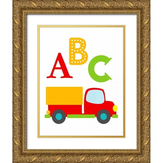 Robinson, Tamara 26x32 Gold Ornate Wood Framed with Double Matting Museum Art Print Titled - Transportation ABC