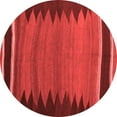 thumbnail image 1 of Ahgly Company Indoor Round Abstract Red Contemporary Area Rugs, 6' Round, 1 of 4