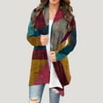 thumbnail image 2 of CEHVOM Cardigan à Manches Longues Imprimé Floral pour Femmes en Liquidation, 2 of 6