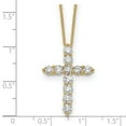 thumbnail image 6 of 14K Yellow Gold Cable Diamond Necklace Chain True Origin 1 1/2 carat Lab Grown VS/SI D E F Cross 18 inch 24.62 mm, 6 of 6