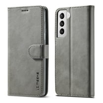 Allytech Flip Case for Galaxy S21 Plus, Premium PU Leather Wallet Case Classic Design with Card Slot and Magnetic Closure Folio Fold Stand Cover Case for Samsung Galaxy S21 Plus 5G, Gray