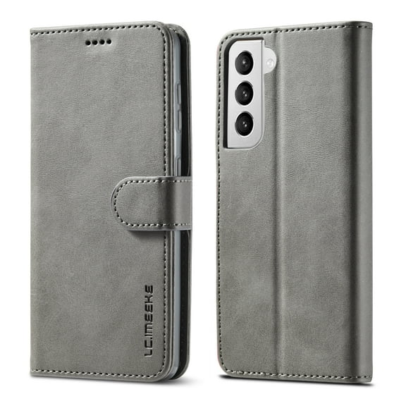 Allytech Flip Case for Galaxy S21, Premium PU Leather Wallet Case Classic Design with Card Slot and Magnetic Closure Folio Fold Stand Cover Case for Samsung Galaxy S21 5G, Gray