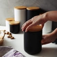 thumbnail image 3 of baomifa-Ceramic Food Storage Jar Containers Kitchen Canisters with Airtight Seal Lid for Coffee Beans Sugar Spices (White, Small), 3 of 4
