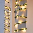 thumbnail image 4 of Eummy Solar Lamp, Artificial Maple Leaf String Lights, LED Solar Powered Fake Ivy String Light Wreath IP65 Waterproof Hanging Plant Light for   Room Decor 5m/10m, 4 of 6