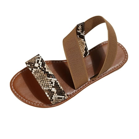 

PEASKJP Summer Sandals for Women Women s Summer Flatform Espadrille Sandal (Brown 7)