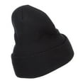 thumbnail image 4 of DE Delaware State Embroidered Long Beanie - Black OSFM, 4 of 5