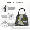 thumbnail image 4 of Fotbe Cute Dinosaur Pattern Lunch Bag, Insulated Lunch Box, Small Leakproof Cooler Food Lunch Containers Reusable High Capacity Lunch Tote Bags for Work, Travel, Outdoor, 4 of 6