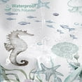 thumbnail image 4 of Nautical Shower Curtain Coral Seashell Beach Shower Curtains for Bathroom Decor Under The Sea Themed Bathroom Shower Washable Durable Fabric Shower Curtains 72x72 in, 4 of 6