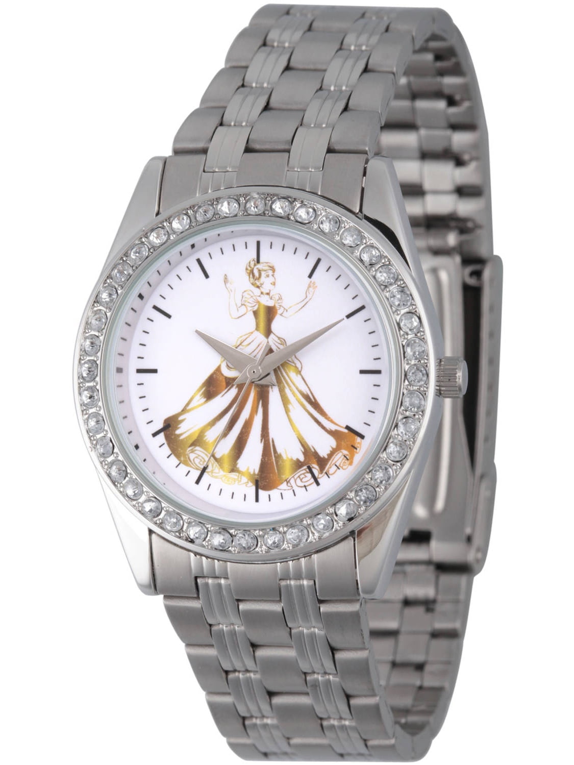 Disney Princess Ariel Women's Silver Alloy Watch, Silver Stainless