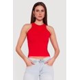 thumbnail image 2 of Women's Seamless Rib Knit Cropped Racerback Tank Top, 2 of 4