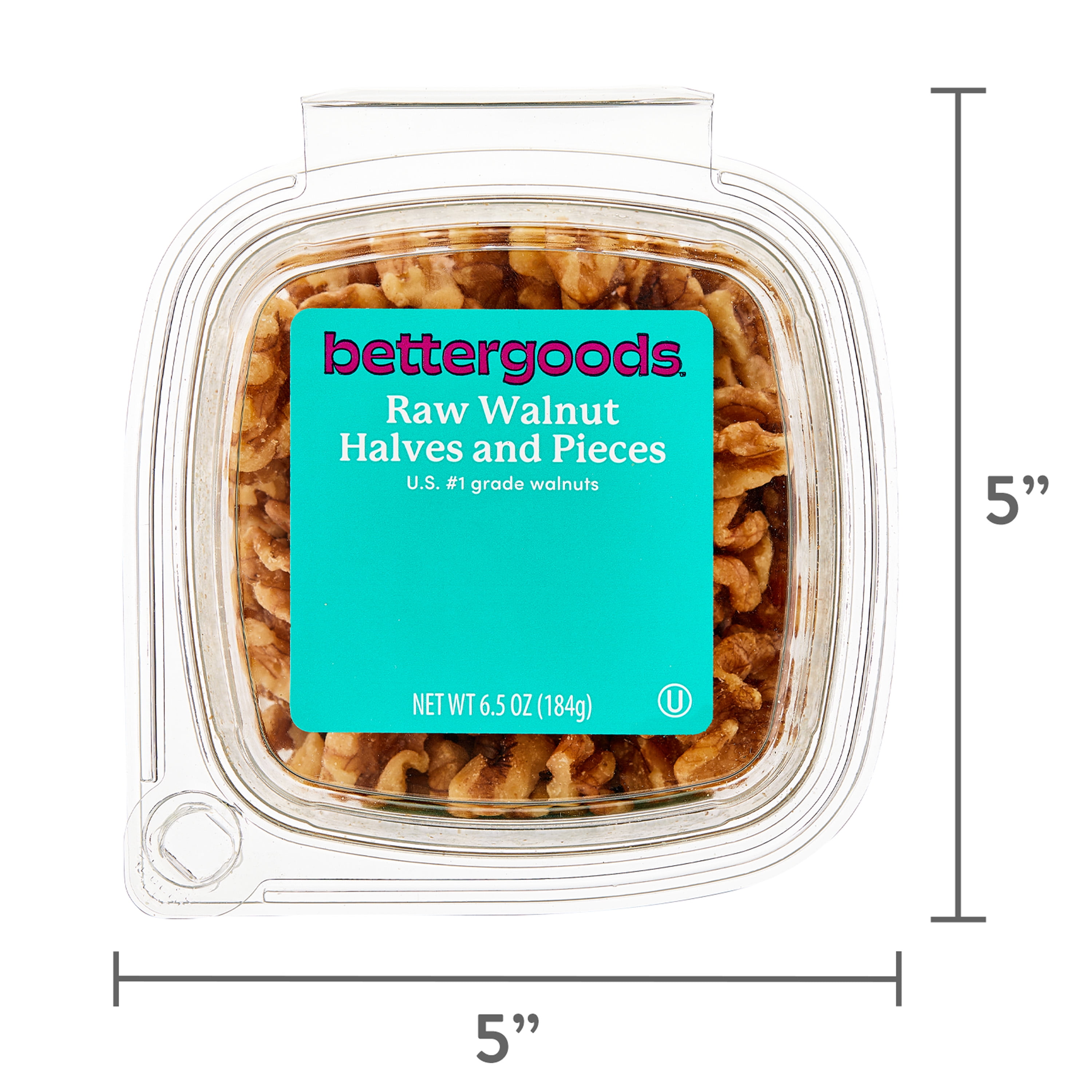 (3 pack) bettergoods Raw Walnut Halves and Pieces, 6.5 oz