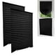 thumbnail image 1 of Paquete de 2 persianas enrollables opacas, sin necesidad de taladrar, temporales, inalámbricas, de tela plisada con filtro de luz para ventanas interiores, fáciles de cortar (negras, 91 cm de ancho x, 1 of 8