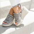 thumbnail image 5 of Cecelia New York Serena Off Denim Faded Jeans Espadrille Wedge Platform Sandals (Off Denim Faded Jeans, 7.5), 5 of 5
