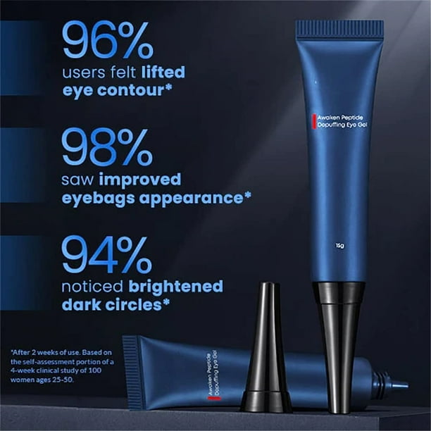 15g Himse Awaken Peptide Depuffing Eye Gel,Men's Moisturizing Eye Cream