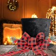 thumbnail image 3 of Christmas Tree Topper Hat - Upgrade Large Black Velvet Bowler Derby Hat, 3 of 5