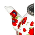 thumbnail image 3 of Enameled Aluminum Tea Kettle Poppies Enamel Kettle 2.3-qt. (2.2 L) Hot Water TeaKettle pot for Stovetop Teapot Ideal for Camping, 3 of 7