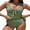 Green, variant on DOKOTOO Tankini Swimsuits for Women Bathing Suits with Crisscross Back Tankini Top with High Cut Swim Brief Swimwear Brown M US8-10