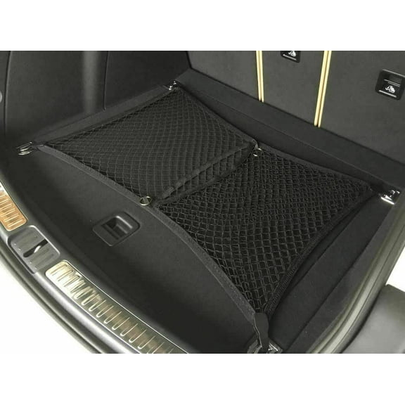 EACCESSORIES EA Trunk Organizer Cargo Net for Porsche MACAN 2015-2023 – Floor Style Cargo Net – Premium Mesh Elastic Car Trunk Organizer Vehicle Carrier Storage – Compatible with Porsche MACAN